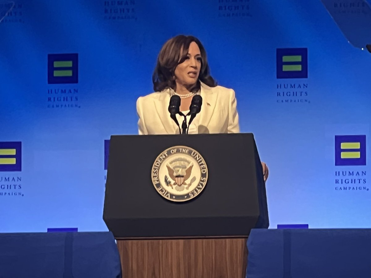 Vice President Kamala Harris has dedicated much of her speech tonight at the <a href="/HRC/">Human Rights Campaign Rapid Response</a> National Dinner to trans equality. It’s deeply comforting to hear my Vice President make it clear that trans equality is non-negotiable and encouraging young leaders to know that they’re not alone.