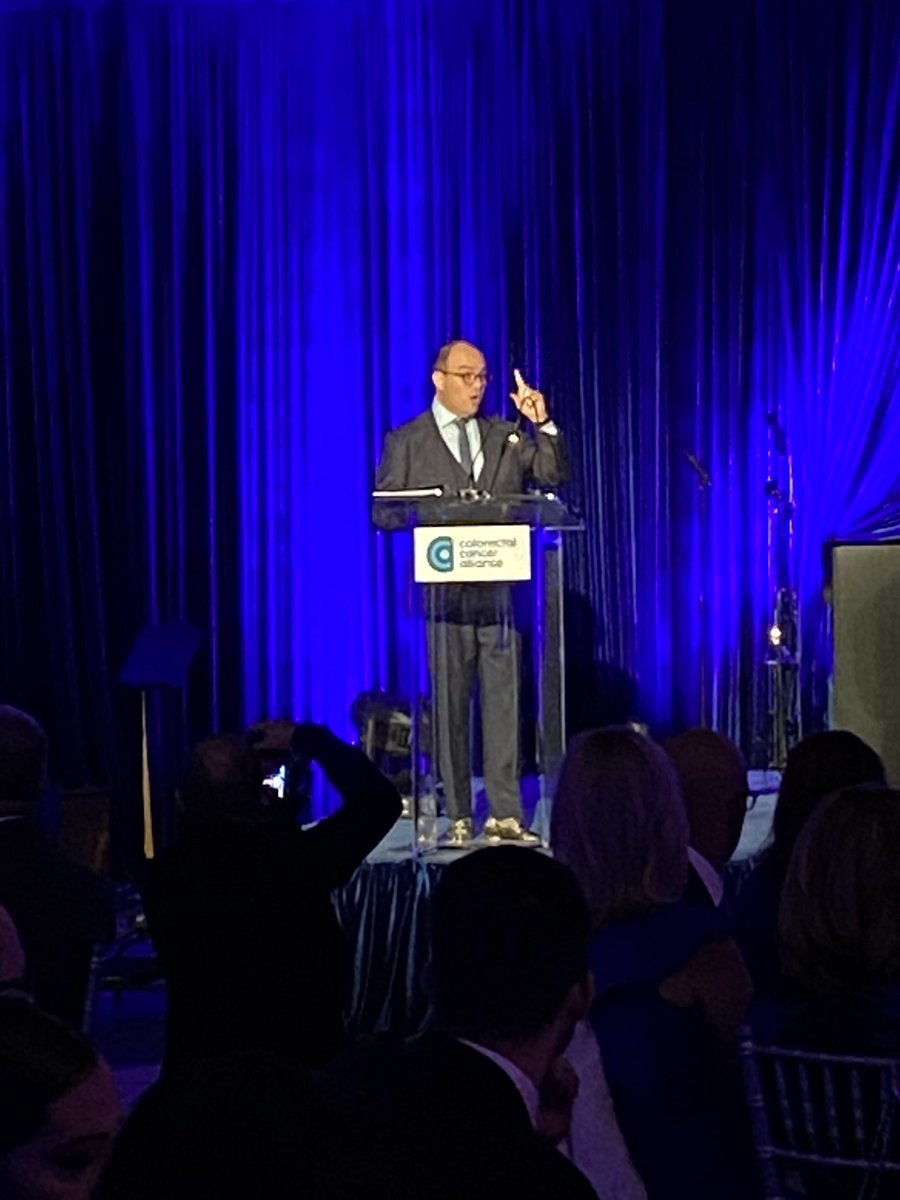 Our CEO @coloncancermike shares a message of Hope at the #BlueHopeBash. Give Hope by donating at bit.ly/22BHBDonateTW