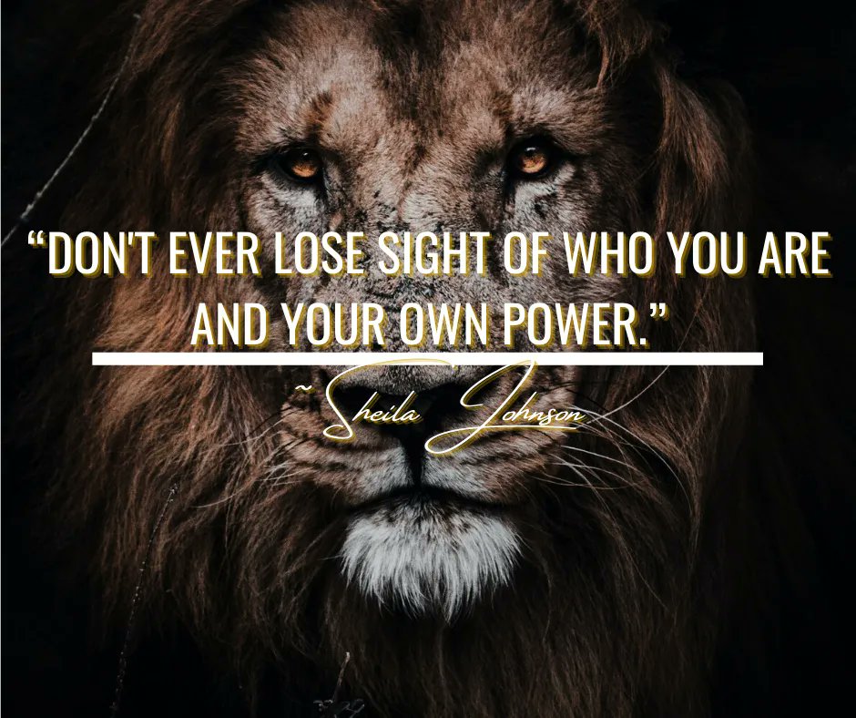 MrCheatCode77's tweet photo. Don't ever lose sight of who you are and your own power."
~ Sheila Johnson
#ThinkBIGSundayWithMarsha #ApexLife https://t.co/mr6eNZz8pv