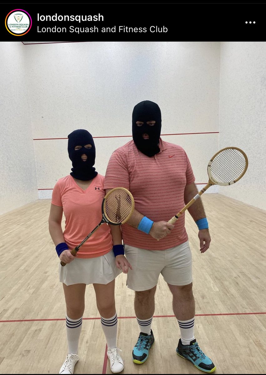 ⁦<a href="/BrucioMcCulloch/">Bruce McCulloch</a>⁩ from today’s Halloween Doubles at London Squash 😀😀