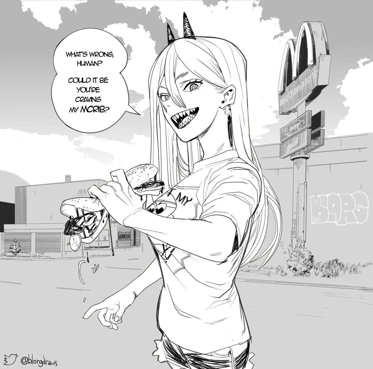 BlorgDraws's tweet image. POV: you're on a date with Power.
#chainsawman