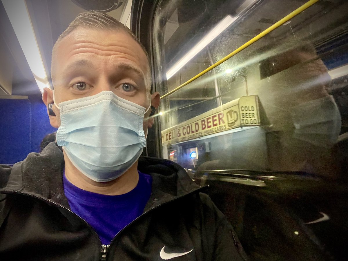 JoshKrugerPHL's tweet photo. I don't always ride mass transit, but when I do, I'm always wearing a mask. Play games with your little friends, not COVID-19. #MaskUpPHL https://t.co/qOXkkulzOz