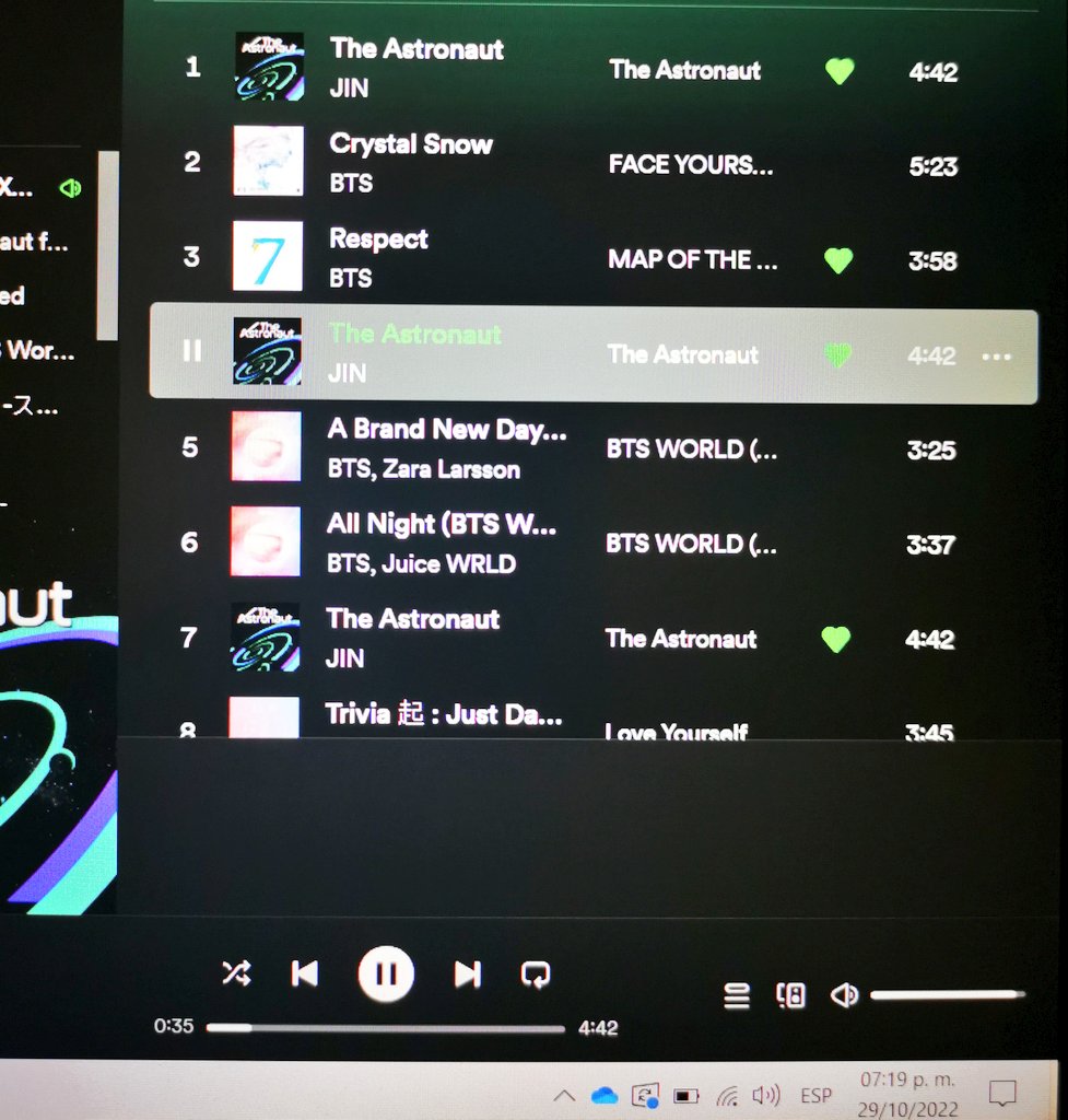 AliveAgain10821's tweet photo. @mxcharts Ando en stationhead y en sp en la lap. A ratos en yt. Y 4lexa tiene a PROOF... Aquí no se para. Fightin' #ThereIsNoOneElse #REPEAKTHEASTRONAUT #MXLOVESJIN #TheAstronaut https://t.co/HwTJrsWIrX