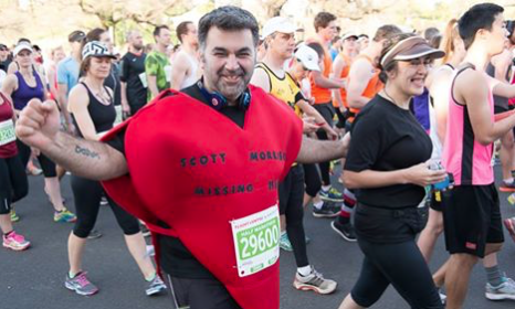 ASRC1's tweet photo. Flashback to @Kon__K running as the missing heart of a certain PM in 2017. 5 years later, Kon continues to participate in #KMsOfCompassion - raising vital funds to support refugees!
Will you take part with Kon in this year's #ASRCChallenge? Register today: https://t.co/SYTRPz6vAh https://t.co/j8Q7zSETHr
