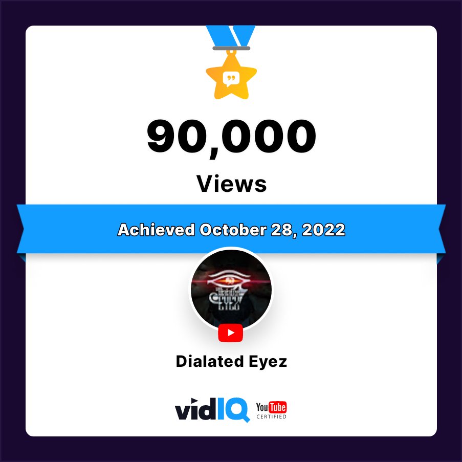 DialatedEyez's tweet photo. 🏆 My YouTube channel achieved 90,000 views on 28th October 2022! @breakbeat @Breakbeat_TV @VinylClubBA @breakbeatnews @Breaksjunky @bassandbreaks @PostBreaks @ONE7AUDIO17 @KaleidoscopeM @dancemusic @edm @EDMsauce @AllTrapNation @TRAPAHOLICS https://t.co/EVyrOMx2TA