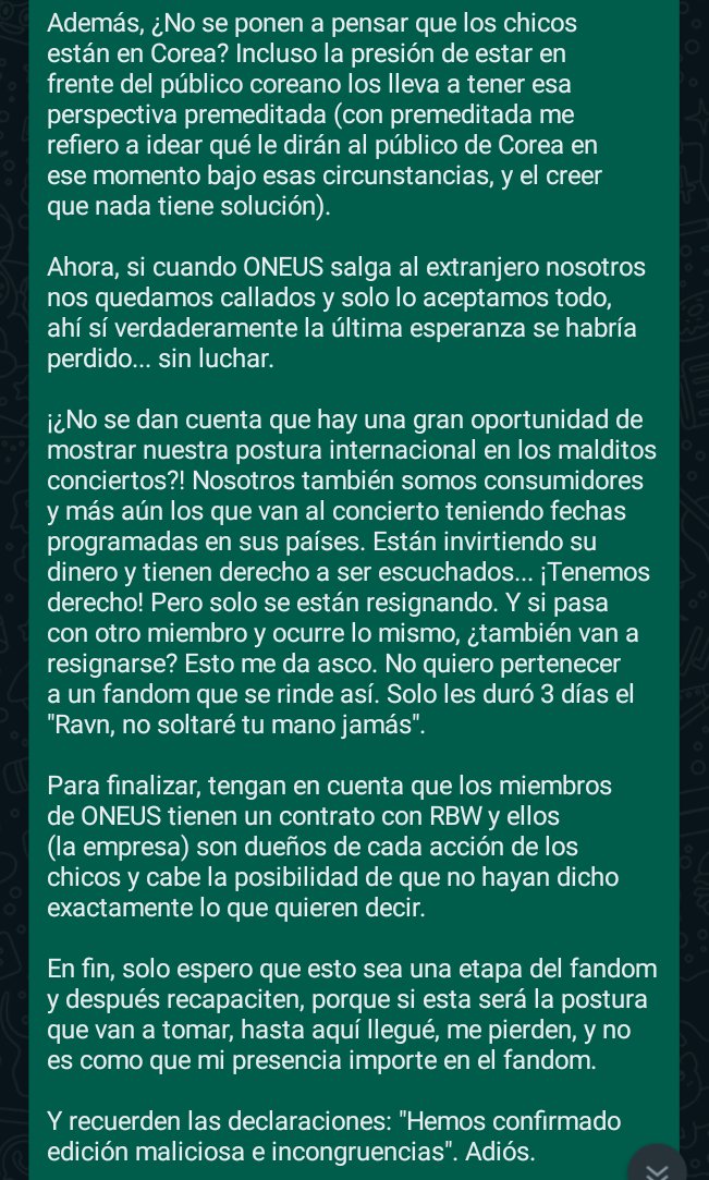 MichiGatoRV's tweet photo. Tengo algo que decir: Usé el traductor para que más gente me escuche. Espero se entienda.

I have something to say: I used the translator so that more people listen to me. Hope it's understandable.

#OneusOT6Forever #we_want_ravn_back #레이븐_탈퇴_반대 https://t.co/arVgj7VIgp