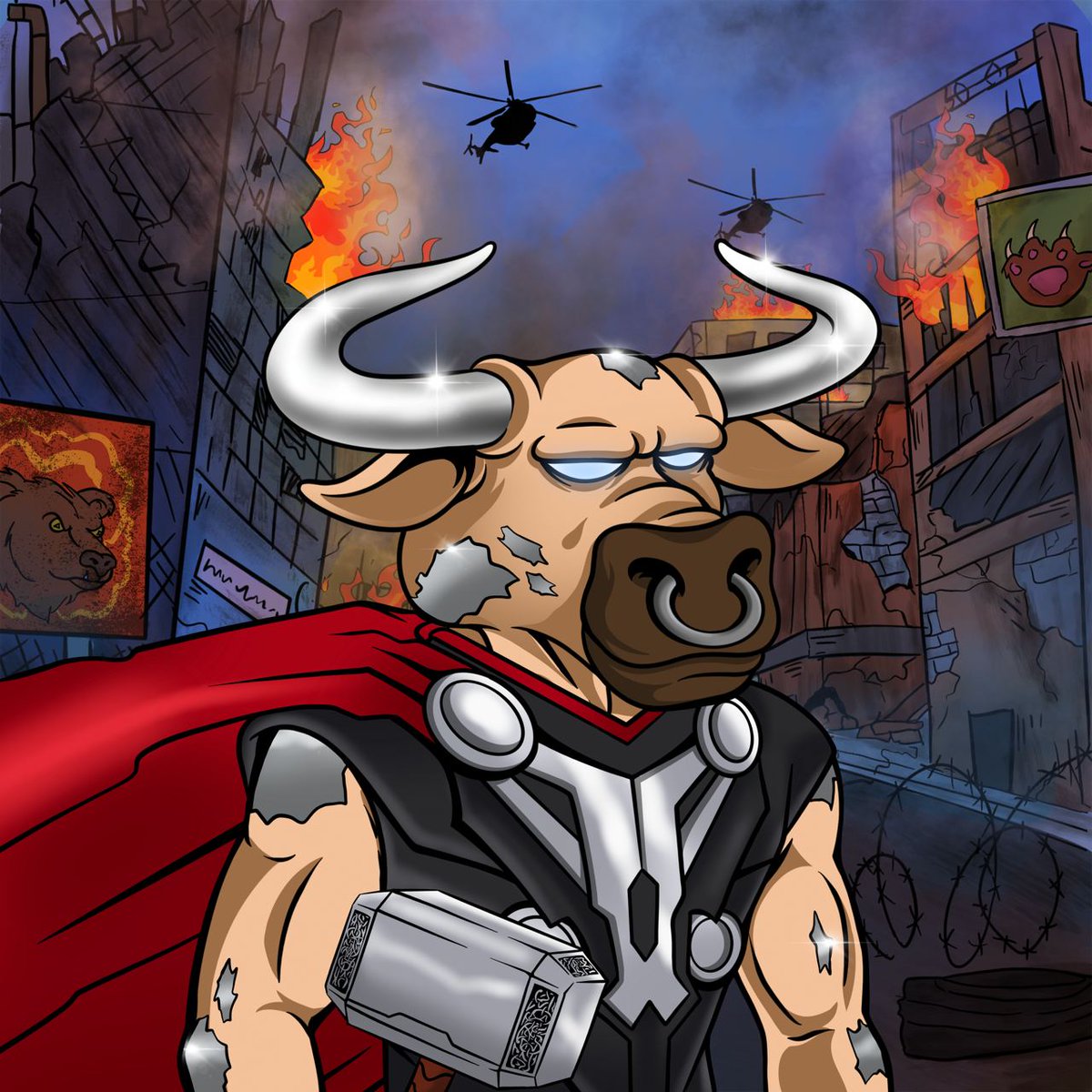 350 ZombieBulls sold and still counting!🔥

WL sale active today until 5PM UTC &amp; at 6 PM UTC public mint is starting for 20 $ADA per #NFT

Ps. ThorBull and lots of other 1/1 NFTs are still available👇

#CardanoNFTs #NFTs #CNFTs #CardanoCommunity