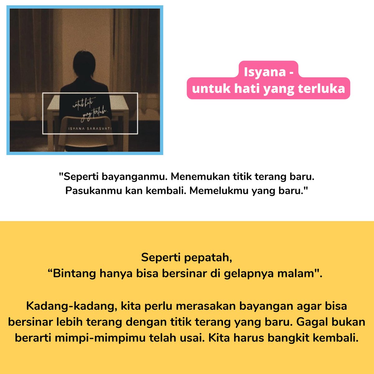pilar_pkbi's tweet photo. Writer: @rere_wahyu
Editor: @niaaulianiia
Designer: @heyweirdz
#laguhits #lagukesehatanmental #topplaylist #mitrakeadilanreproduksi #mentalhealth #konselorremaja #konseling #sobatsambat #layanankesehatan #pkbijateng #pkbi https://t.co/SFhfrinhfJ