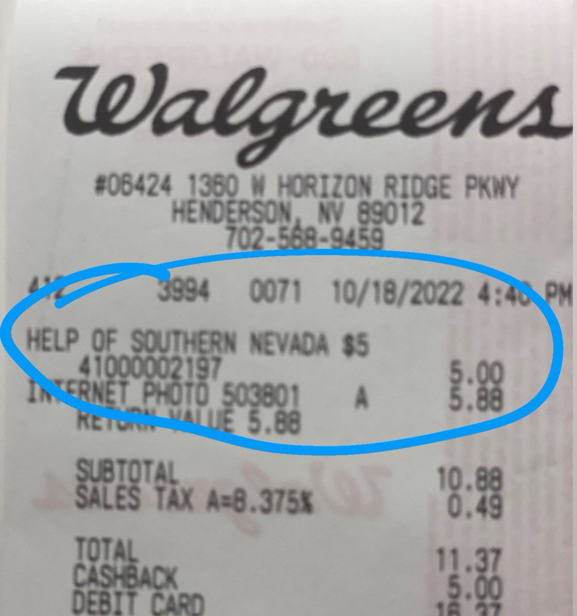 We have been designated as a charitable recipient for <a href="/Walgreens/">Walgreens</a>’ give-at-checkout program, encouraging shoppers to donate $1 or more to #HELP when checking out now through Oct. 31.

All donations will go directly to us to assist those at-risk in Las Vegas.

#CareGiveHELP