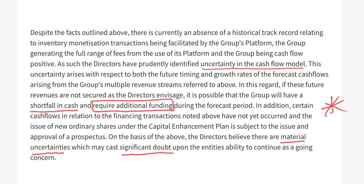 Terminat0r101's tweet photo. @thekfchunter @Steverunforit @PetroPablo3 #SYME #overvalued #ponzischeme is all about the numbers.  

Revenue is vanity (£0.2m)
Profit is sanity (£6.2m loss)
Cash is king (£0.9m)

Yet it’s valued at over £47m

And the Directors suck out a minimum £200k a year each

No wonder they raise a #materialuncertainty https://t.co/2Os1Dhjjzw