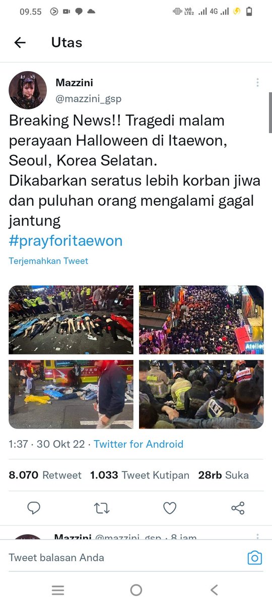 RXoxolf's tweet photo. 1/10 Tragedi Kanjuruhan 135 meninggal
23/10 Konser Myanmar 80 meninggal
29/10 Mogadishu bom 100 meninggal
29/10 Itaewon Halloween 149 meninggal

Oktober tahun ini begitu gelap. Rest in peace buat para korban, semoga dimanapun berada kita dalam lindungan Tuhan yg maha Esa 🙏 https://t.co/OdQgv7RYKL