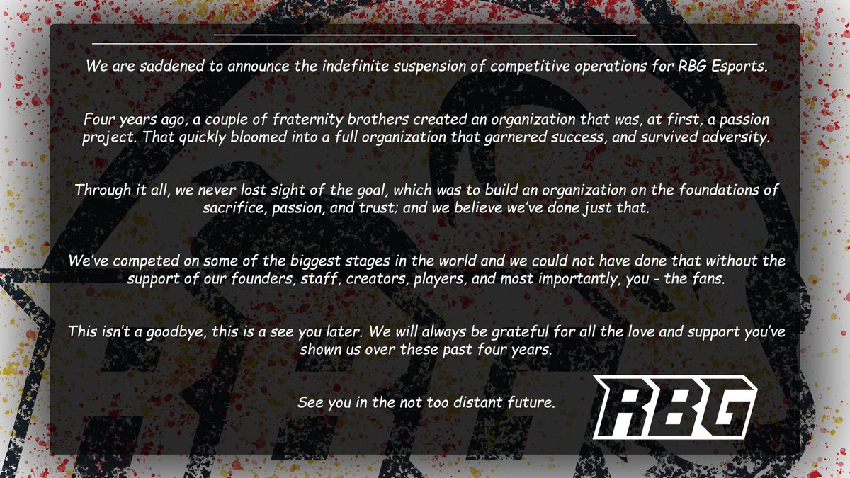The end of an era.

Thank you everyone.