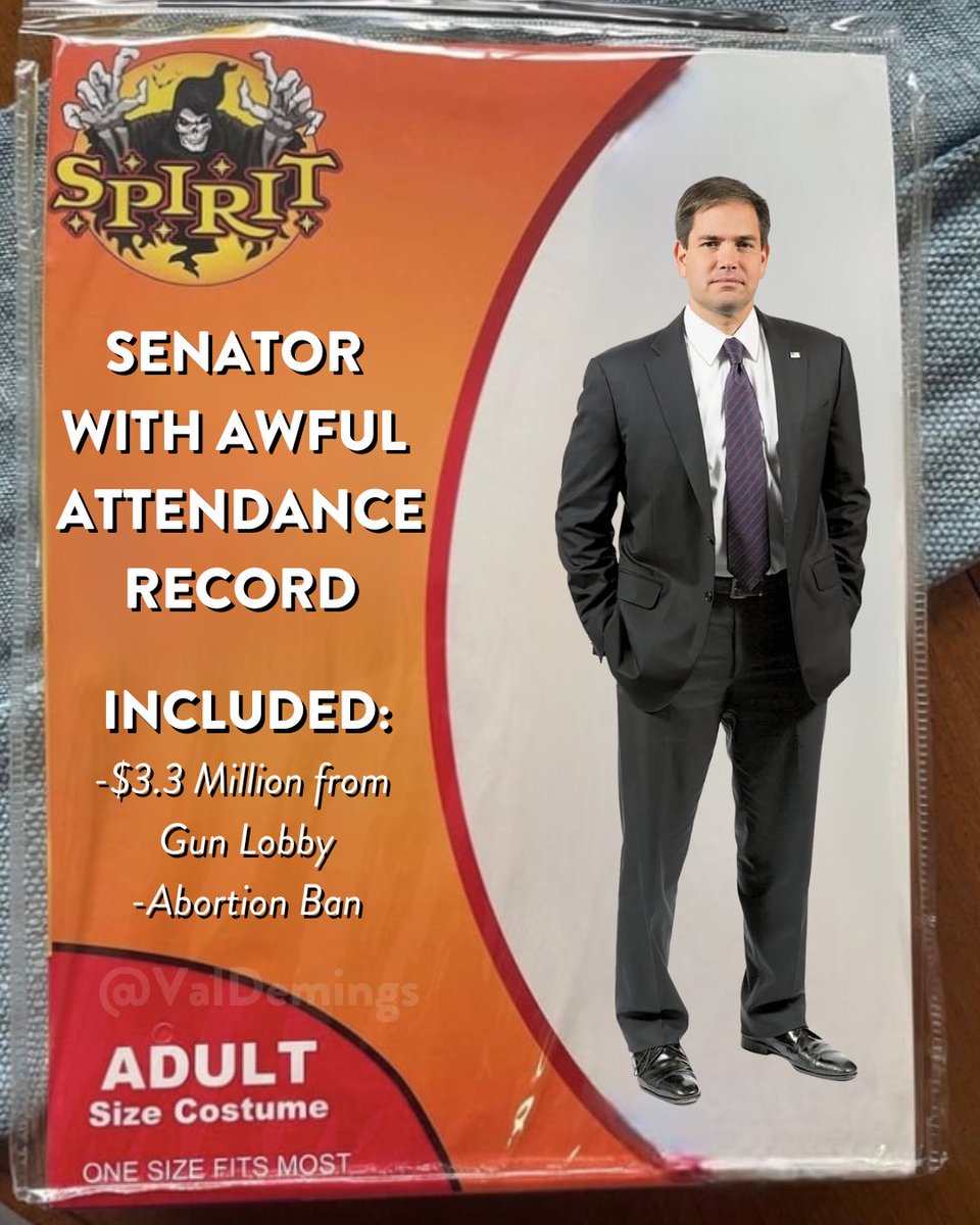 valdemings's tweet image. Re-electing Marco Rubio means fewer rights, higher costs and a Senator who doesn’t show up to work. That’s terrifying.