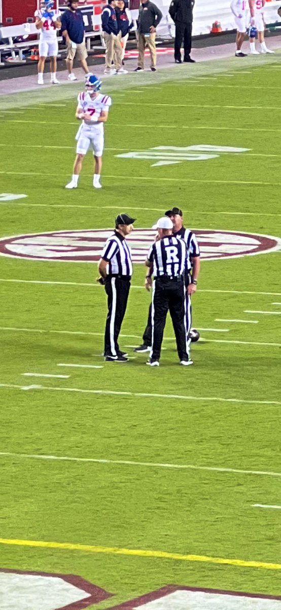 jstevenbarnett's tweet photo. SEC ref discussing how to FUCK A&amp;M. https://t.co/U2MhSVg4mB