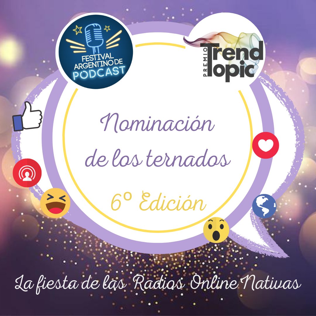 radionlineparan's tweet image. @TrendTopicOk 
📣Estamos Nominados en  la 6º edición !!! 🎙
 Categoría: #trayectoriaenradioonline
 #PremiosTrendTopic  #radionlineparanaok  #Premios
