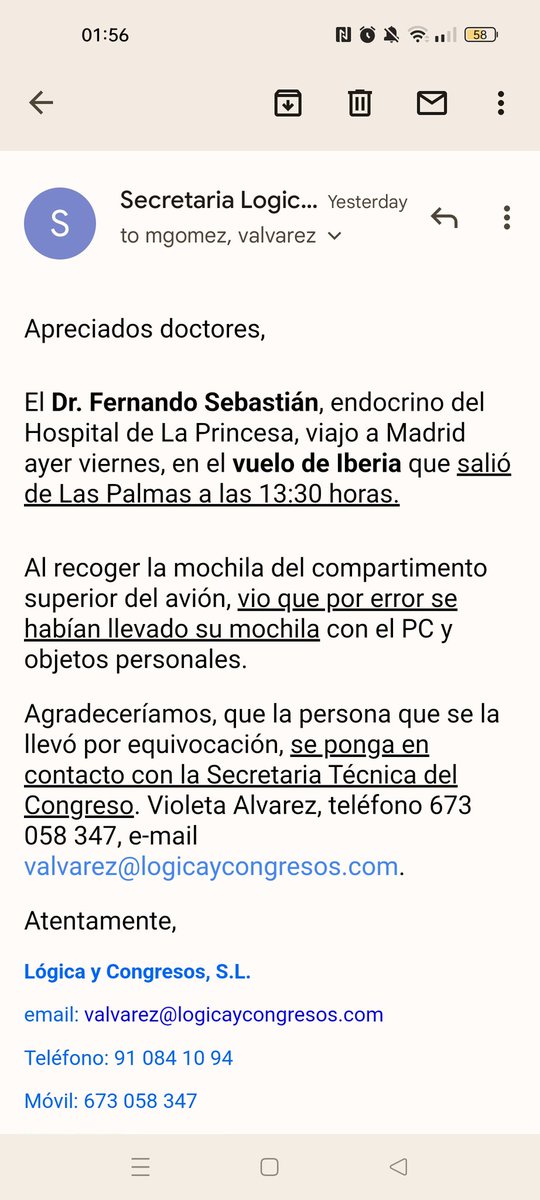 📢‼️Pedimos colaboración para encontrar la mochila de nuestro compañero Fernando Sebastián para que así pueda recuperar sus pertenencias. Contactad con el correo que aparece debajo si tenéis alguna información.