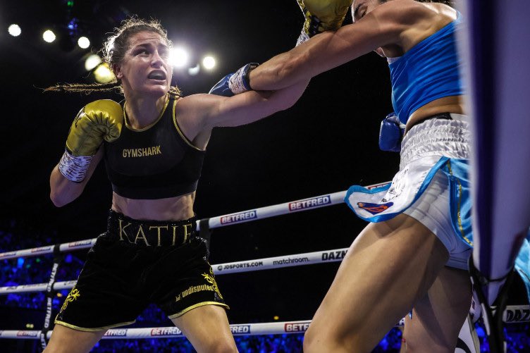 IntheringMedia's tweet photo. Another W for Katie Taylor tonight, what a performance from both fighters… 

Who do you think Katie should fight next?
#boxingnews #KatieTaylor #TaylorCarabajal #DAZN #InTheRing https://t.co/nwQxQnfiqX