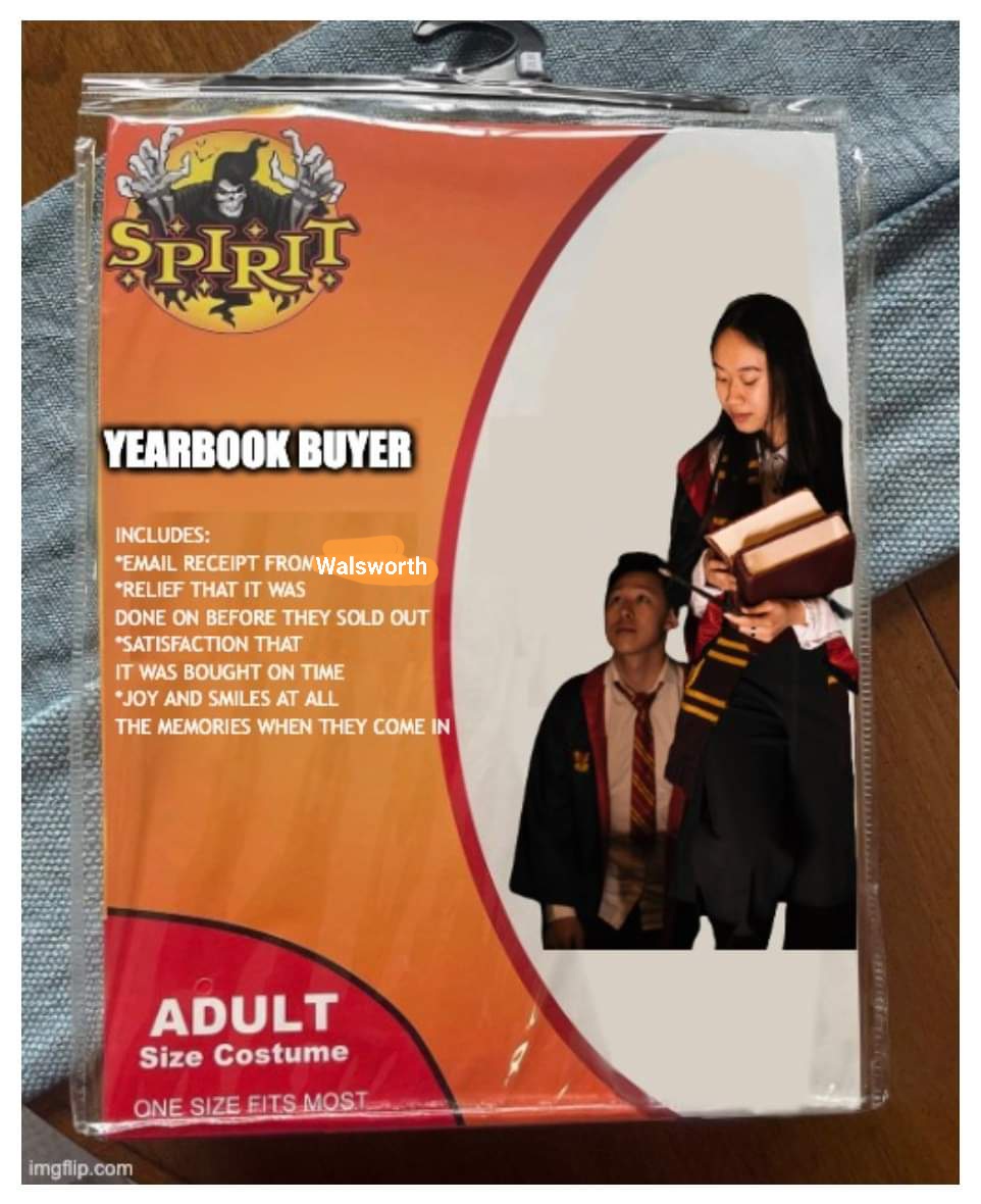 Will you dress up as a yearbook buyer for Halloween? Don't miss out on our special price of only $30 until October 31st! Order your yearbook now at yearbookforever.com 
<a href="/HAntwine_MS/">Robert Norton</a> <a href="/MChavez_AMS/">Monica Chavez</a> @BMdel_campo <a href="/LoriLovesYBK/">Lori Garcia</a>