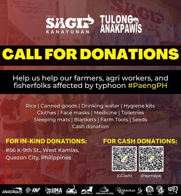 kmp_phl's tweet photo. At least 16 regions affected by flash floods, landslides caused by #PaengPH. Thousands displaced and staying in evacuation centers. Damage to agriculture expected. Tulungan nating makabangon ang mga biktima ng sakuna. https://t.co/QqlviKY3bP