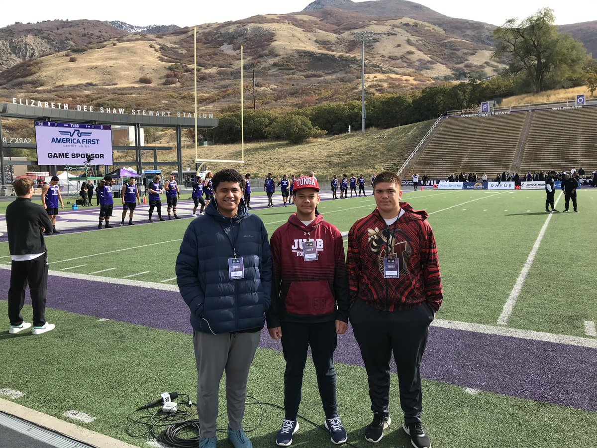 Thank you <a href="/weberstatefb/">Weber State Football</a> for the invite to the game. Amazing place and amazing coaches. <a href="/d_fiefia/">David Fiefia</a> <a href="/Tana_Vea/">Tana J. Vea</a> <a href="/CoachAbePoduska/">AbePoduska</a> <a href="/Coach_WyattLolo/">Wyatt Lolofie</a>
