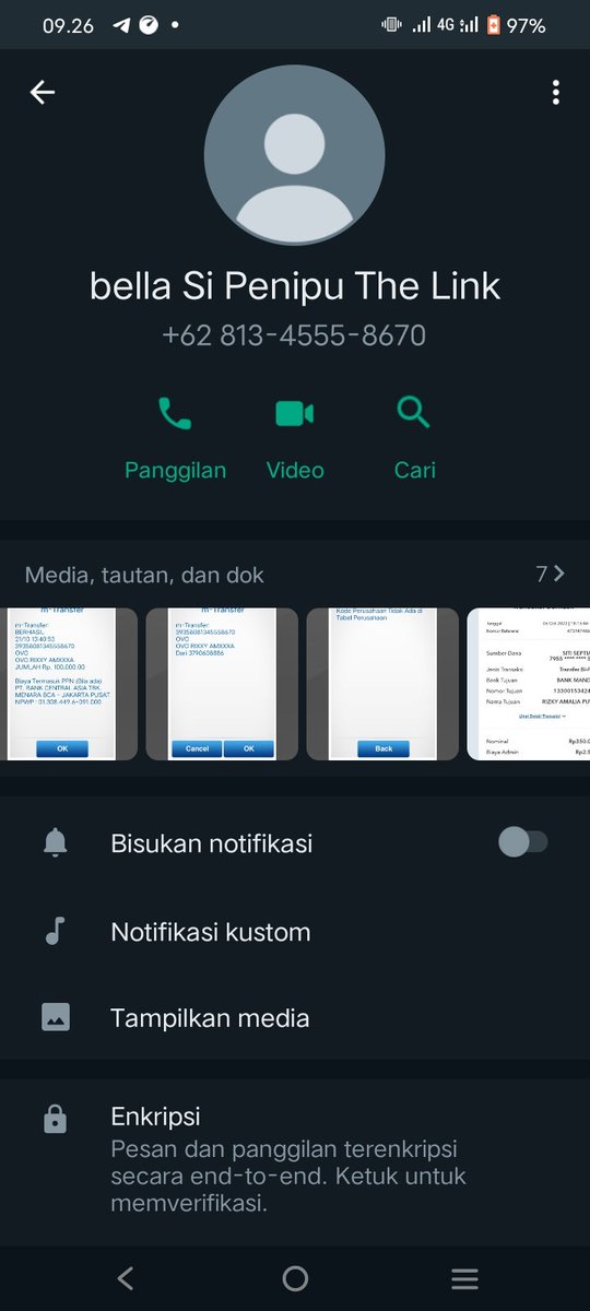 tsmilooo's tweet photo. HELP RT
Aku kena scam dia, dengan embel2 dia pnya knlan orang blibli, aku prcya bgt dia karena kita 1 grup wayv, buat kalian yang kenal no ini tolong banget bantuannya 🙏🙏, krna aku minim informasi dia 😭😭😭 https://t.co/U0yyK3yULQ