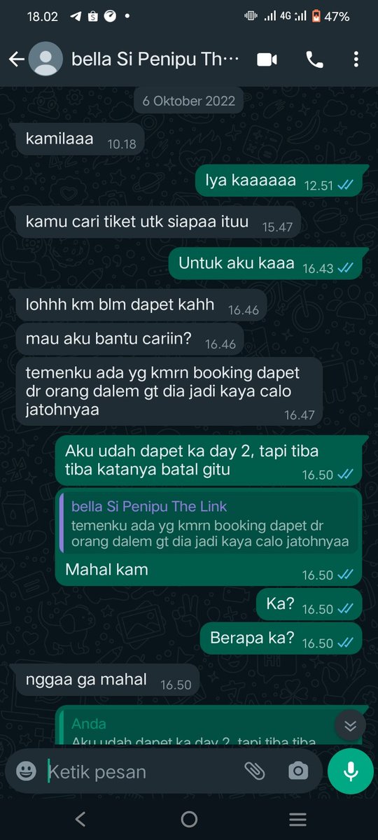 tsmilooo's tweet photo. HELP RT
Aku kena scam dia, dengan embel2 dia pnya knlan orang blibli, aku prcya bgt dia karena kita 1 grup wayv, buat kalian yang kenal no ini tolong banget bantuannya 🙏🙏, krna aku minim informasi dia 😭😭😭 https://t.co/U0yyK3yULQ