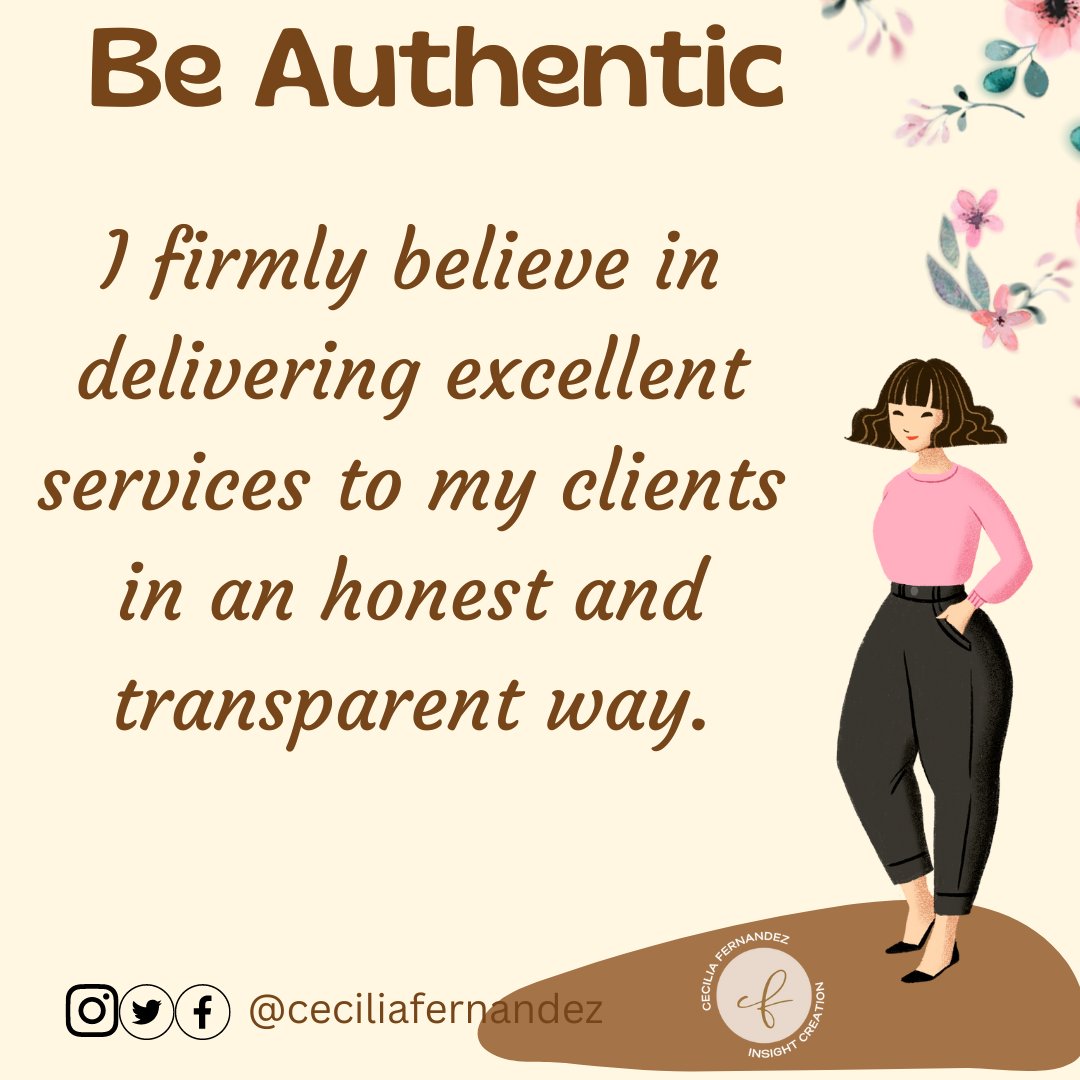 CecillFernandez's tweet image. The best way to be authentic is to keep your word , be firm in your beliefs, and be open about your strengths, weakness, and learning curve. How do you stay authentic in a virtual world?  Share it with me. 👩‍💻🤗

#VAValues
#Authenticity
#Honesty
#DigitalJobsPh