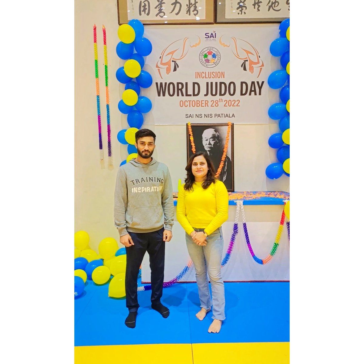 JudokaPreety's tweet photo. A sweet friendship refreshes the soul @sachin_judo 😊😍 https://t.co/cLH4IU07rr