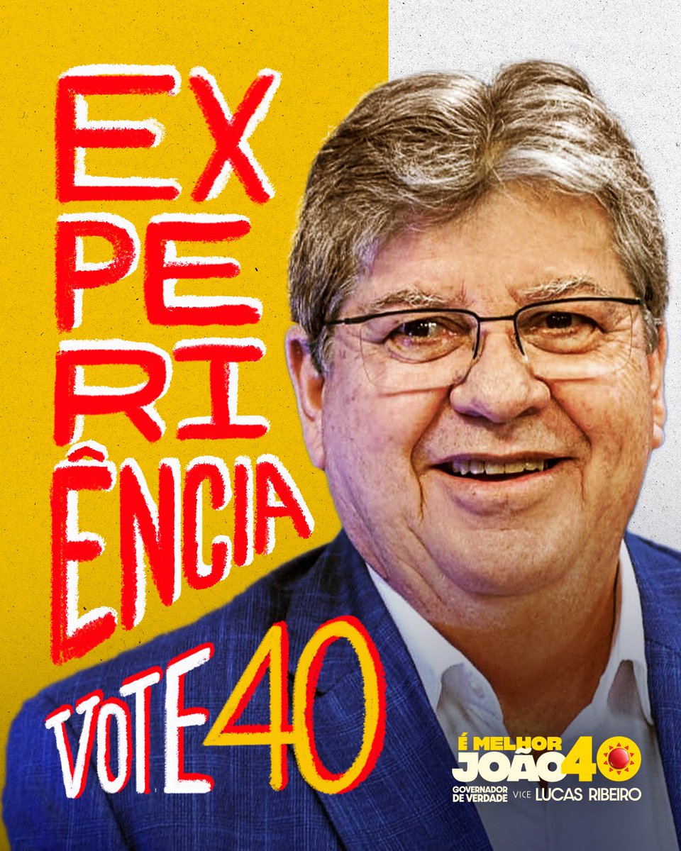 joaoazevedolins's tweet photo. Tá chegando a hora de confirmar na urna o futuro da Paraíba. É AMANHÃ! ☀️💛

Domingo, aperte 4️⃣0️⃣ para gente seguir na melhor direção.

#ÉMelhorJoão https://t.co/kCL6D6bu7w