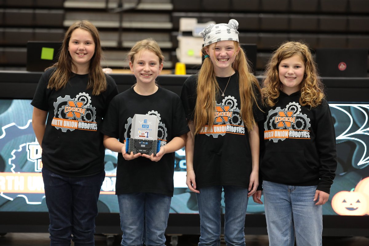 North Union Robotics (@nu_robotics) on Twitter photo Congratulations to our elementary team 28101A - Robo Gals on kicking off the season with a Design Award!
<a href="/NUES_Principal/">NUES Principal</a> #GirlPowered #NUpride #VEXIQ #RECFoundation Congratulations to our elementary team 28101A - Robo Gals on kicking off the season with a Design Award!
<a href="/NUES_Principal/">NUES Principal</a> #GirlPowered #NUpride #VEXIQ #RECFoundation
