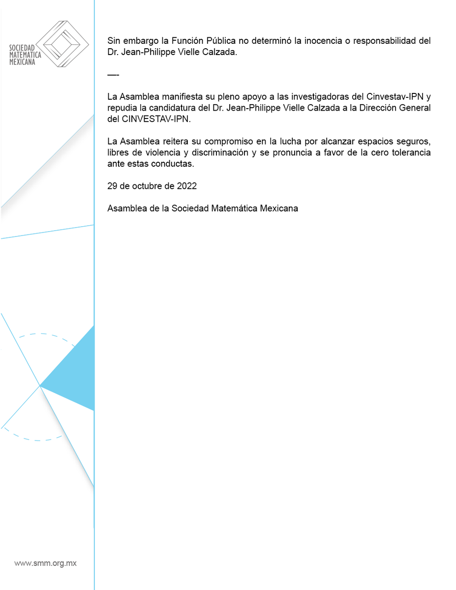 Soc. Matemática Mex. tweet media