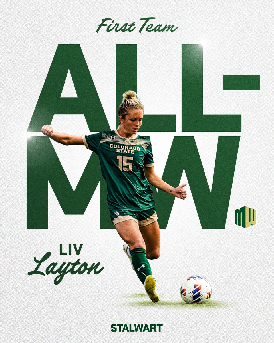 CSUFutbol's tweet photo. Congratulations @olayton9 on her first team All-Mountain West honor! 

#Stalwart https://t.co/Yf0pG0eGPw