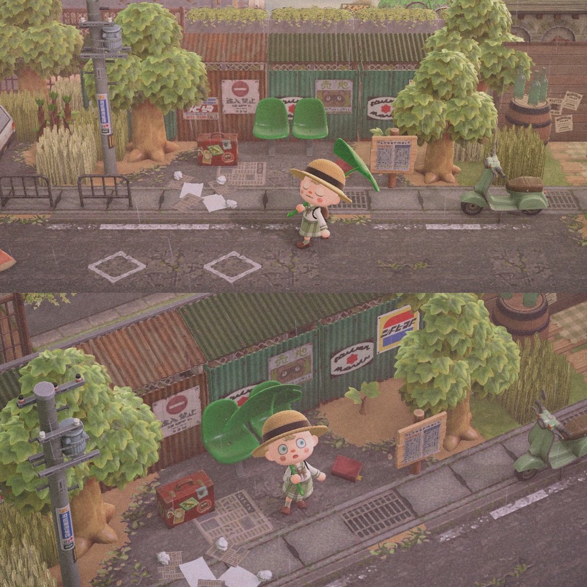 emeral_island's tweet image. 雨の日⋆̩*☂︎*̣̩⋆̩
バス早く来ないかな~~~💭

#あつ森 #あつまれどうぶつの森 #ACNH