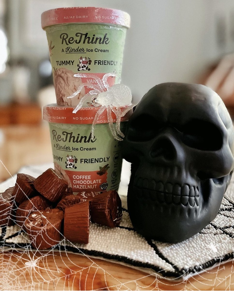 rethinkicecream's tweet photo. Get in on the spooky fun and treat yourself to a tummy-friendly treat!

ReThink Ice Cream is lactose-free, gluten-free, contains no artificial sweeteners, and has added collagen and fiber. It's the perfect way to enjoy Halloween while staying healthy! https://t.co/7Pjdyp7yqI