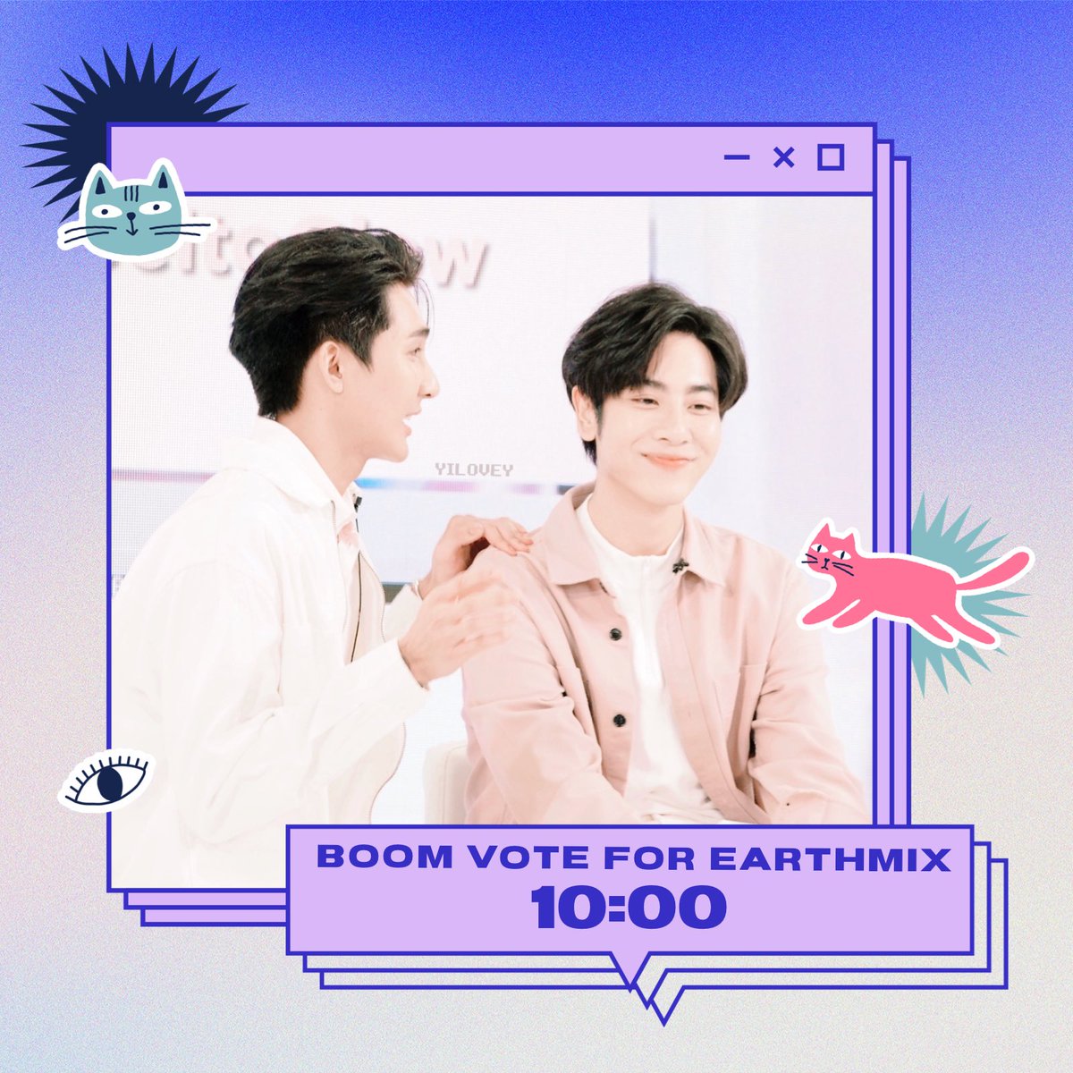 YILOVEY's tweet photo. 10:00 
#boomvoteforearthmix 
👇🏻👇🏻
https://t.co/Fmb1SzR0HN

We can do it ka. go go go 

#เอิร์ทมิกซ์ #EarthMix #Earthpirapat #mixxiw @Earth_Pirapat @wixxiws https://t.co/JmO8UPa0h6