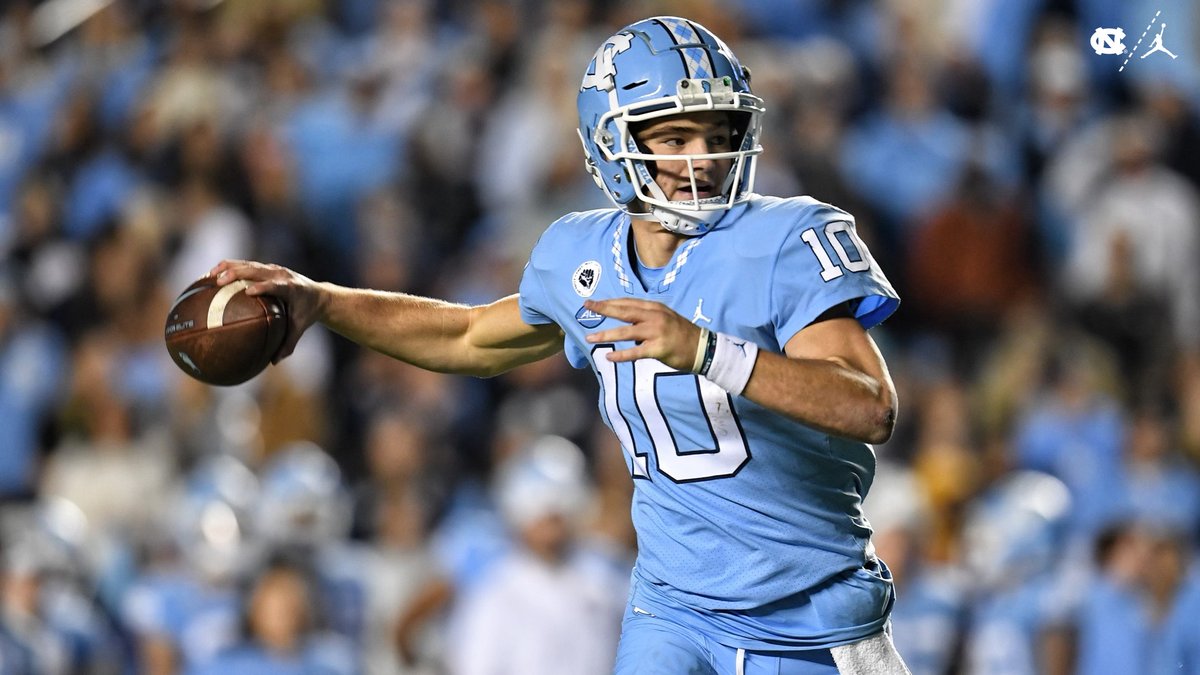 Drake Maye has four TD passes tonight and 28 on the season, already the fourth most in @ACCFootball history by a freshman quarterback.