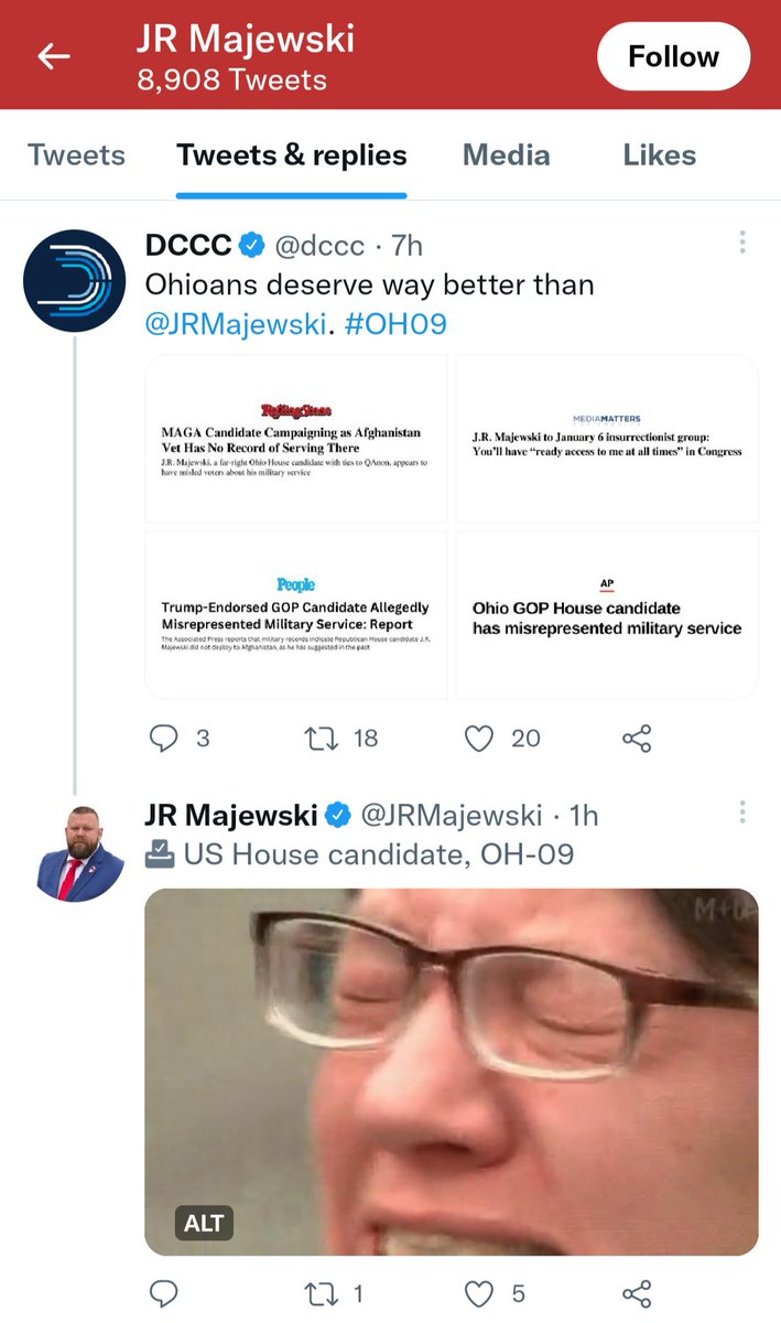 MaumeeMom's tweet photo. #OH09 deserves better than someone as childish as #JRMajewski representing us in Congress.
#VoteBlue https://t.co/92AalygsRo https://t.co/qlAVEun0s6