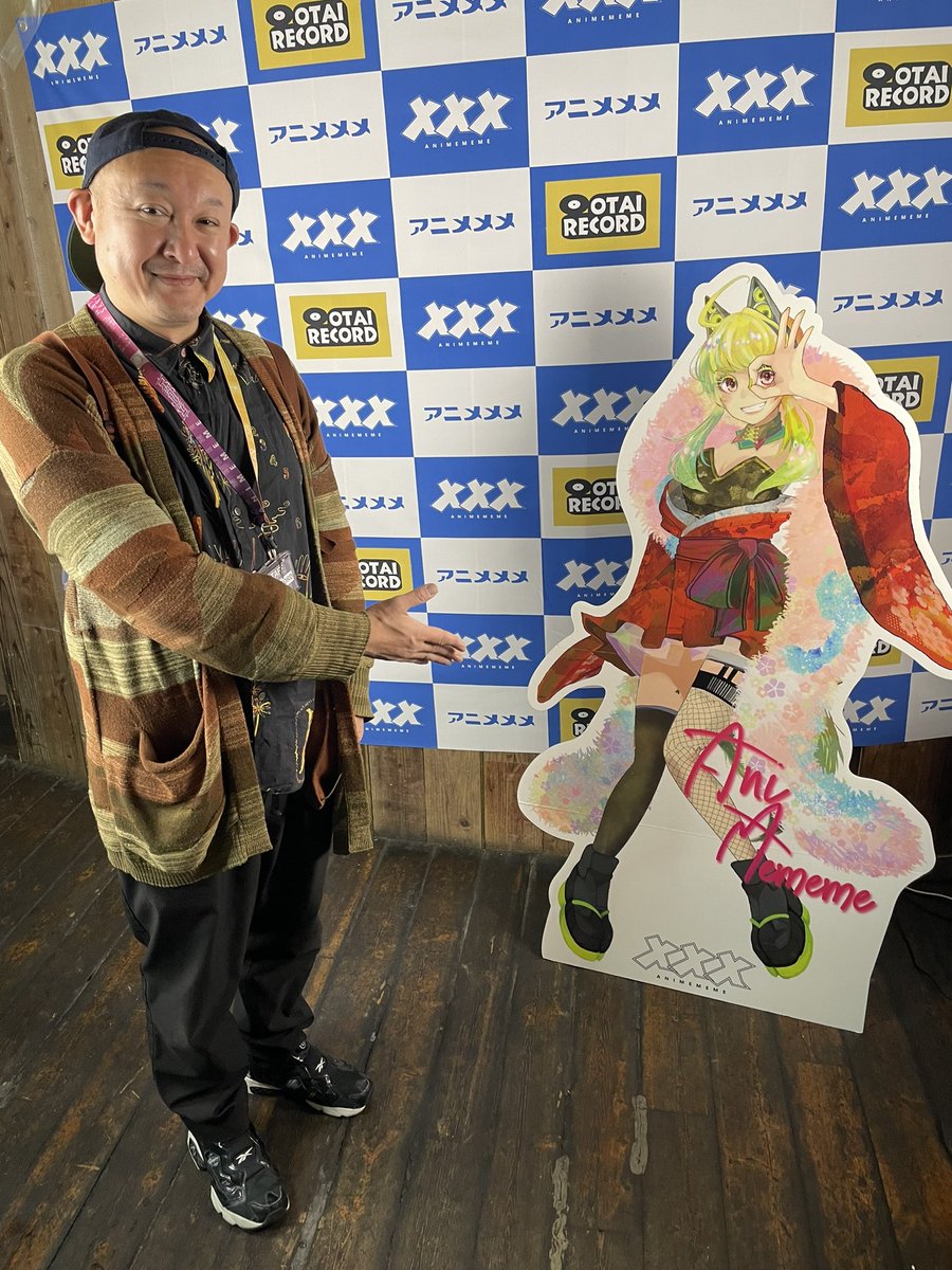 inoueyosuke's tweet photo. #アニメメメ オタレコブースセット完了！
#otairecord #オタレコ https://t.co/8p5FYLYGeh