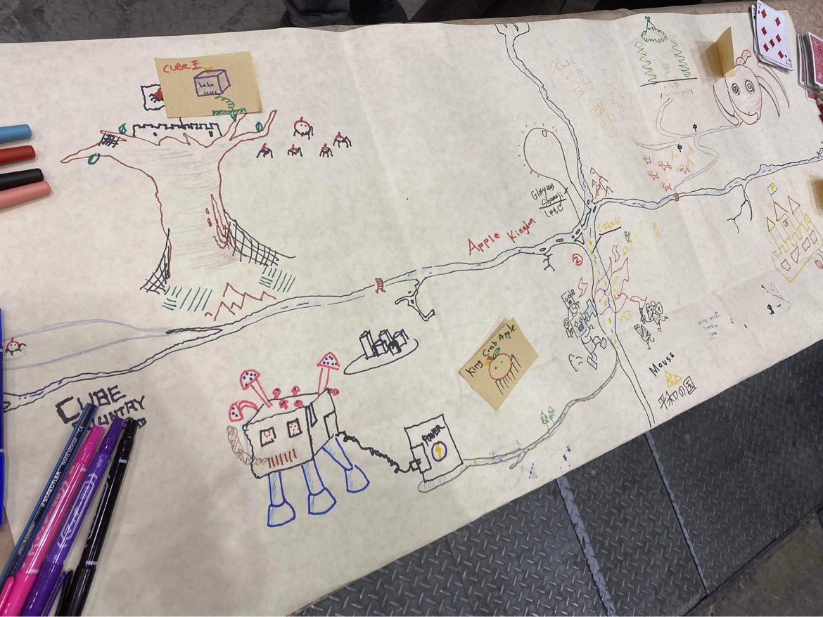 TanukiGamesJP's tweet photo. ＃ゲームマーケット2022秋 に #FourKingdoms の面白い物語を作っています♪絵を描いて物語を広げるのを挑戦しませんか？皆是非ブース「ソ02」に来てね🤗
＃ゲムマ2022秋 https://t.co/bcGbH9oyGt