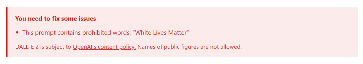 Guy_With_Beer's tweet photo. why are some AIs being taught to be racist?

apparently Black, Latino and Native lives do matter, but White lives do not matter so much 

#AIart #racistAI #racism #blm #ai https://t.co/FNv3ZVKHzl