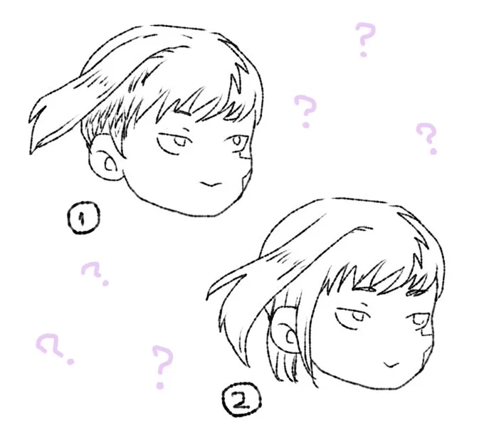 横髪いつもなんとなくで描いてるけどめくったらどっちなんだろう 