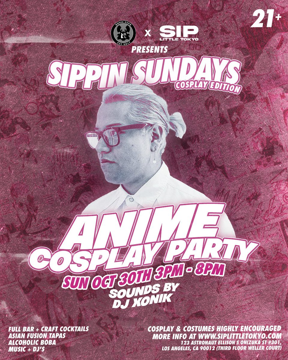 DJXonik's tweet photo. SIP Little Tokyo
Sippin Sundays https://t.co/Zg2scSKalD