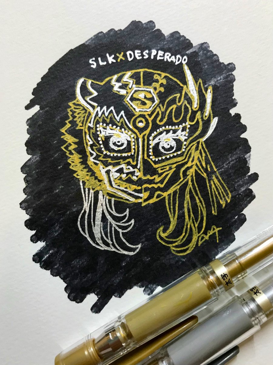 「このハーフマスクはやばいカッコよすぎ!! #SLK #STARDOM 」|松/SHINOBUのイラスト