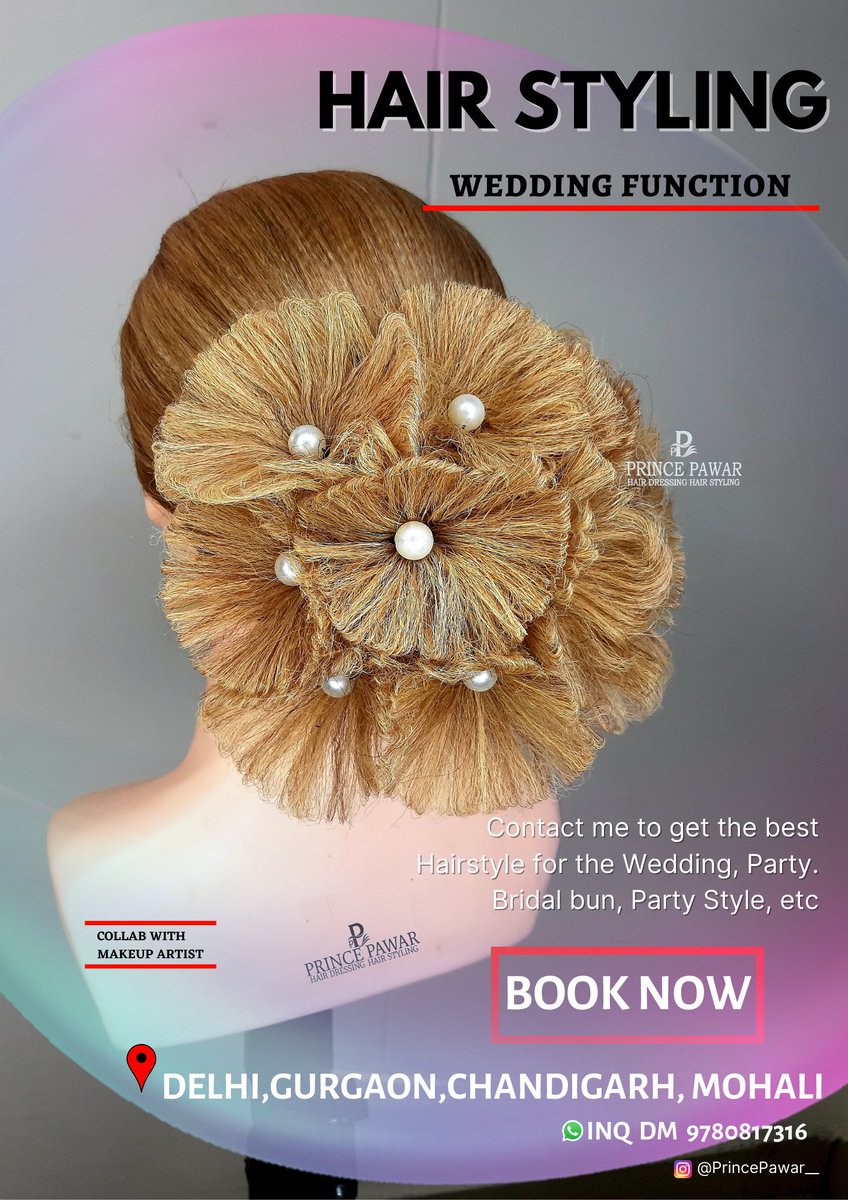 PRINCEPAWAR149's tweet photo. Contact me to get the best *HairStyle* for the wedding, party. *Bridal Bun, Party Style* etc
*Delhi,Gurgaon,Chandigarh, Mohali*
Inq DM 9780817316 #PrincePawar #PrincePawarOfficial #HairByPrincePawar https://t.co/YTLknxyMpr