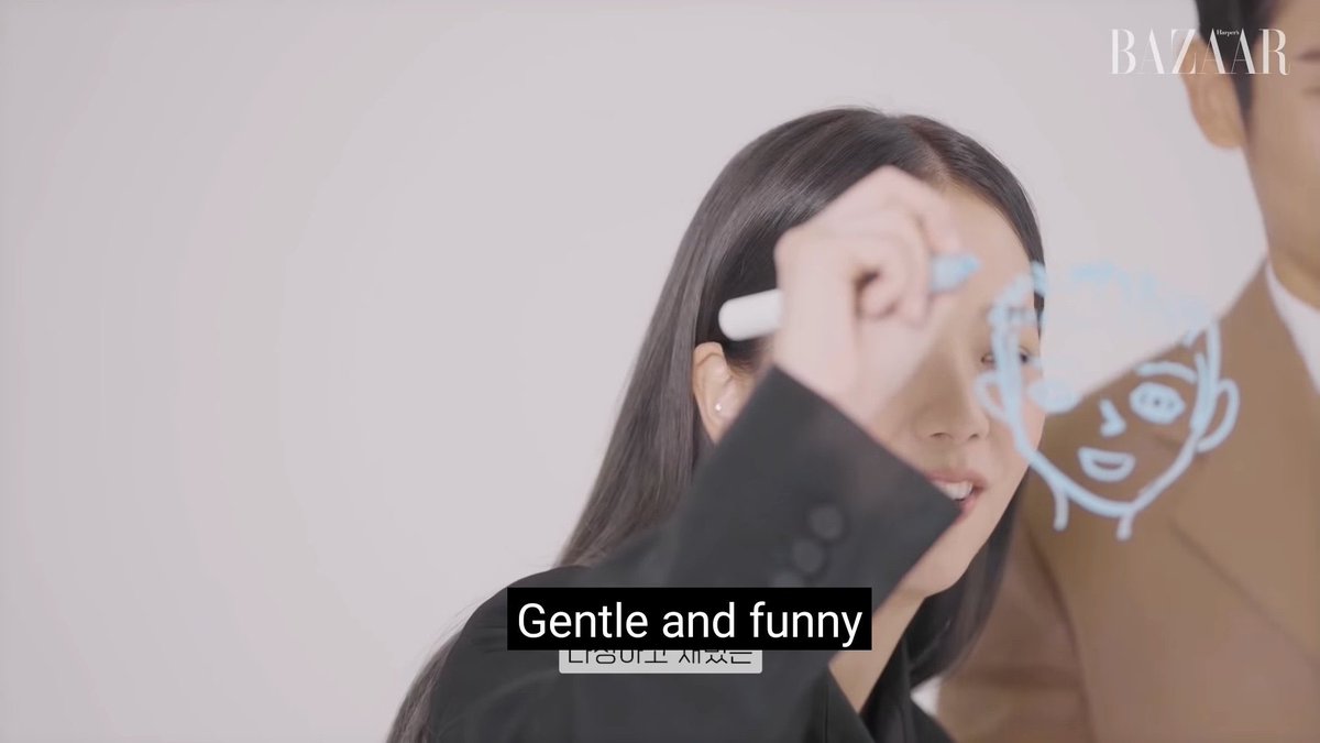 #Haesoo the thought of haein being dead serious to other co stars and yet he shows this side of him to jisoo ㅠㅠㅠ She literally brings out a completely different side to him,, idk abt dating things but for sure they both are really comfortable with eo 🤍