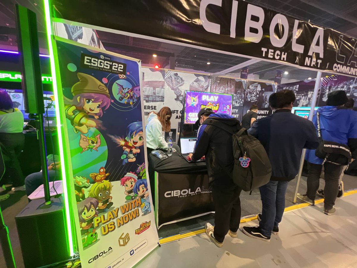 0xcNathan's tweet photo. Who will come to ESGS 2022 today? 

Visit our partner @CibolaGamers booth and 🎮play @GunStar_io and be lucky to get some prizes waiting for you there🎁

#Gunstar #ESGS2022 #CibolaLabs https://t.co/A7ZYRcyg2m