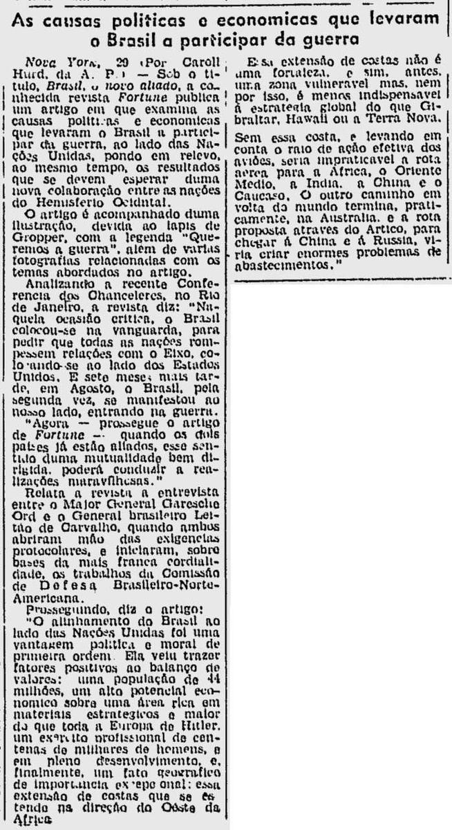 sentandoapua's tweet photo. Notícias da 2ª Guerra: 30OUT1942-As causas políticas e economicas que levaram o Brasil a participar da guerra https://t.co/i6mUdaXwBB 

#OUT42 #JB #WWII #Brasil #politicas https://t.co/6rMKomKxyb