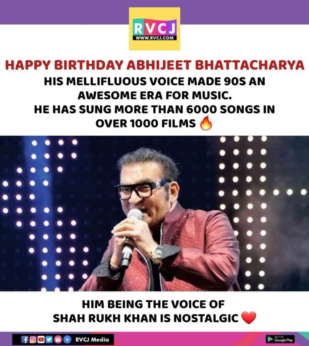 Happy Birthday Abhijeet Bhattacharya! #abhijeetbhattacharya #rvcjmovies #rvcjinsta