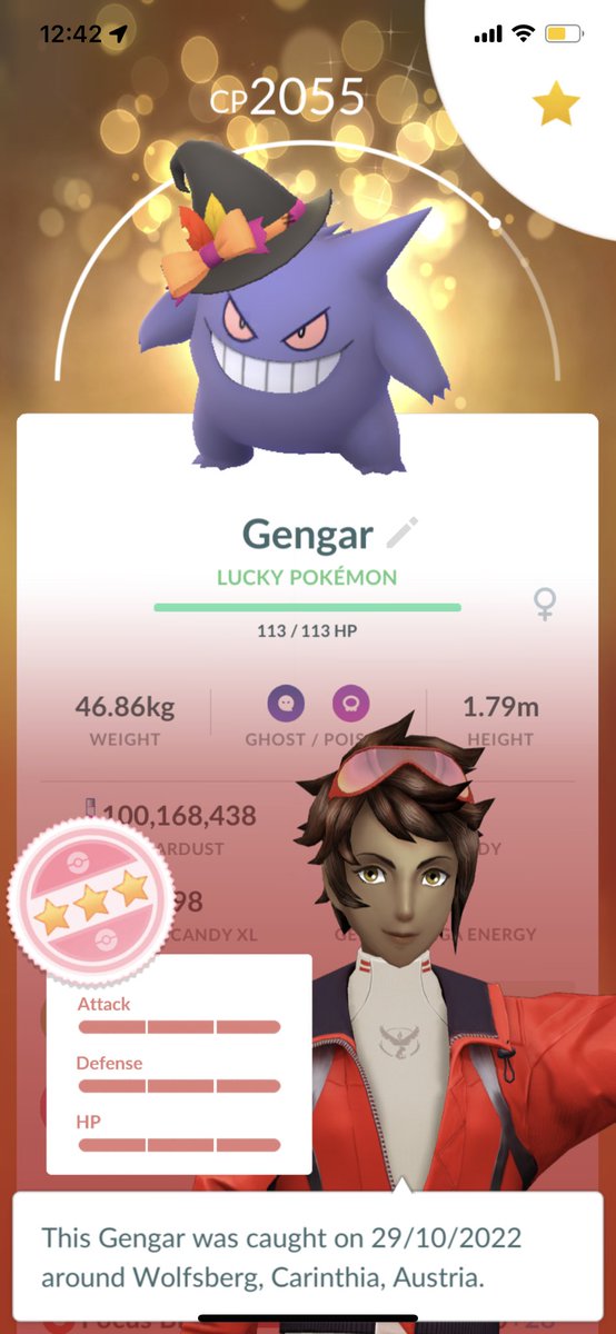Cloudy9Pokemon's tweet photo. My 2nd Hundo Gengar, thank you Hulk for the trade from you @KraigzzPoGo 💕 https://t.co/G1KwQCTlL6