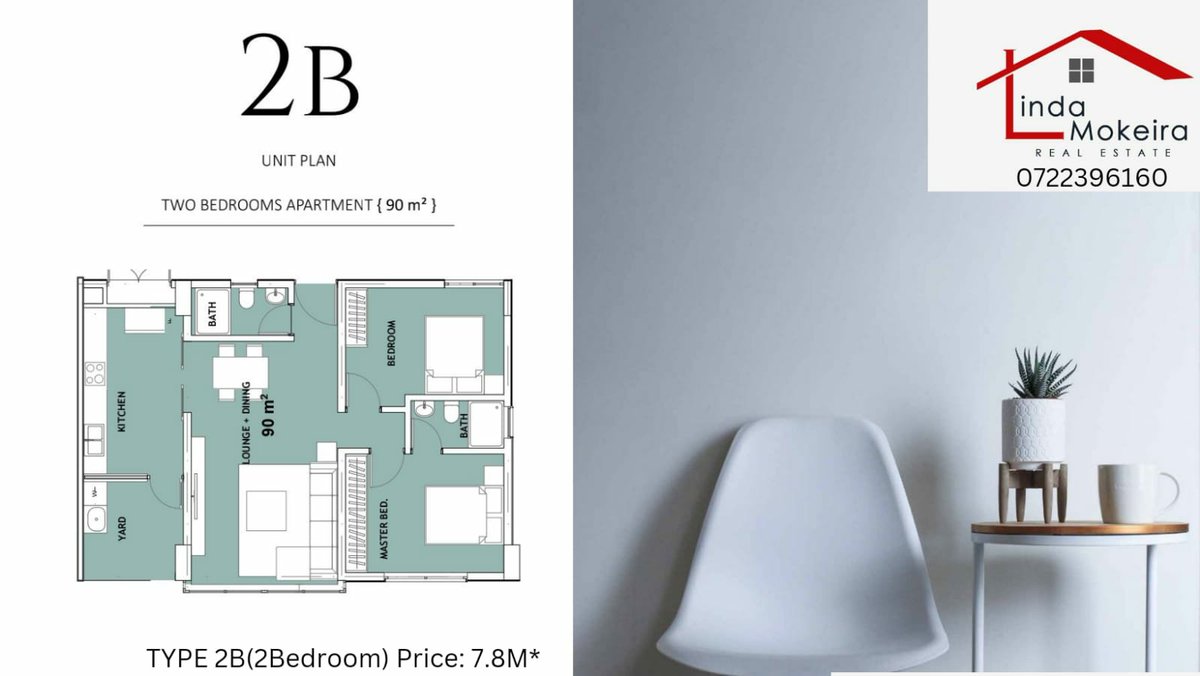 Neptune Residency,Lavington is a seamless Fusion of Exclusivity, convenience and comfort.
1 Bedroom unit  61SQM @ 5.5M
2 Bedroom unit  86SQM @ 7.5M
2 Bedroom unit 90 SQM @ 7.8M
Pay 30% deposit and spread the balance over the next 24 months!
0722396160
linda@lindamokeira.com